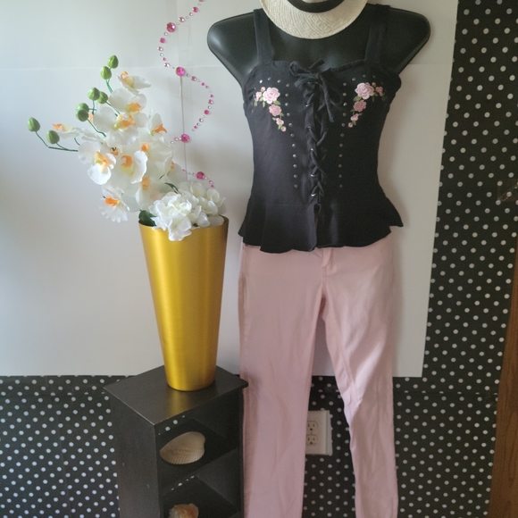 Dollhouse Denim - DOLLHOUSE stretch skinny jean jegging SZ 6 Cotton